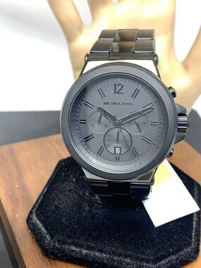 Michael Kors Men's Watch MK8279 Quartz Chronograph Black Dial Stainless Steel